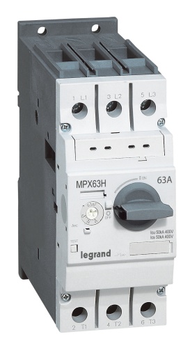 Legrand Выключатель автоматический для защиты электродвигателя MPX3 T63H 17A 50kA