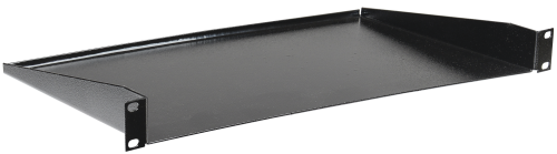 ITK Полка консольная 19" 1U глубиной 280мм, цельнометаллическая, черная