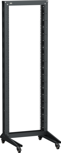 ITK LINEA F Стойка 1-рамная на рол. 24U 600х600мм черная