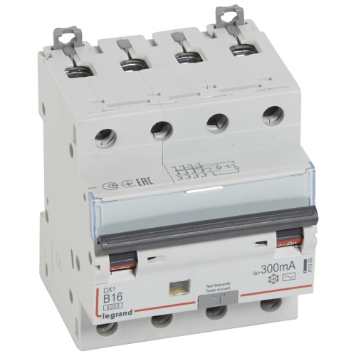 Legrand Выключатель автоматический дифференциального тока DX3 B16A 4П 300mA-AC
