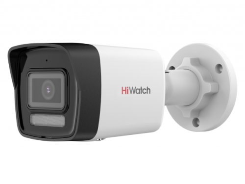 HiWatch 2Мп уличная цилиндрическая IP-камера с гибридной Smart-подсветкой и встроенным микрофоном