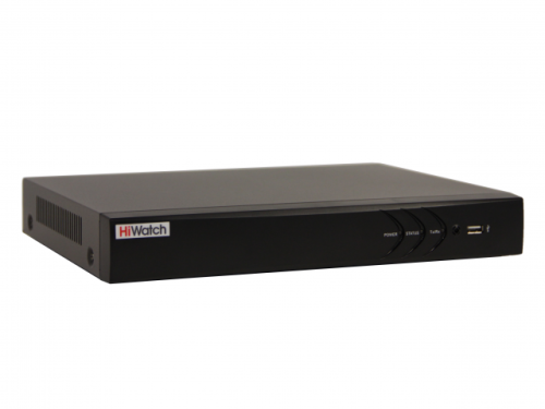 HiWatch 32-х канальный гибридный HD-TVI регистратор c технологией AoC (аудио по коаксиальному кабелю)  для  аналоговых, 