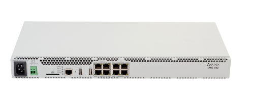 Eltex IP АТС SMG-500: 250 SIP абонентов с опциональным расширением до 500, 4 порта 10/100/1000Base-T (RJ-45), 2 порта US