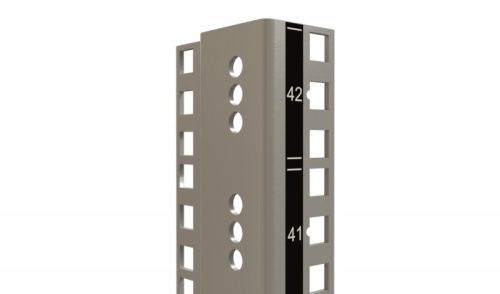 Hyperline 19'' монтажный профиль высотой 47U с маркировкой юнитов, для шкафов TTR, TTB, цвет серый RAL7035 (2 шт, в комп