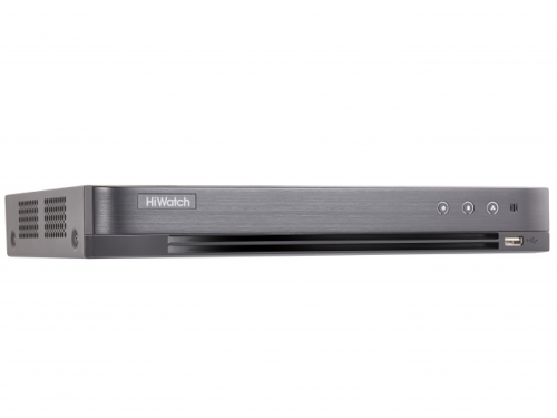 HiWatch Регистратор HD-TVI DS-H304QAF 4-х канальный гибридный c технологией AoC (аудио по коаксиальному кабелю) для  ана