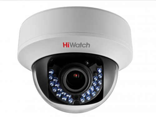 HiWatch Камера HD-TVI DS-T107 (2.8-12 mm) 1Мп внутренняя купольная с ИК-подсветкой до 30м