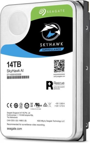 Жесткий диск HDD Seagate Original SATA-III 14Tb SkyHawkAI (7200rpm) 256Mb 3.5"