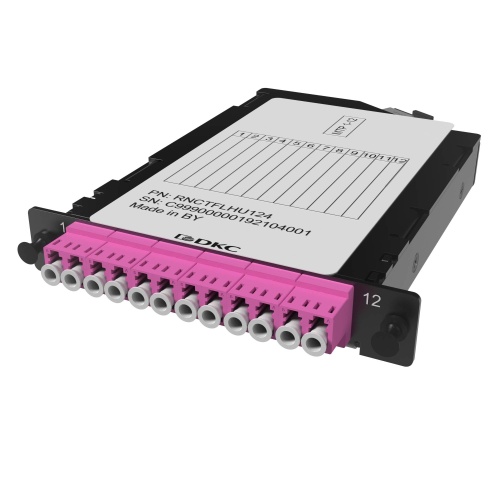 DKC Претерминированная кассета 12ОВ 50/125 OM4, 1xMTP(12)f/6xLC Duplex, 1/2 HU