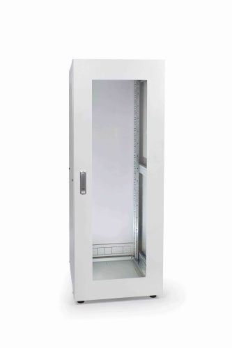 Netfoul Шкаф напольный 19'' 42U 600х800мм, передняя стеклянная дверь, задняя панель глухая, съемная, разобранный, серый