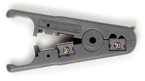 Hyperline Инструмент для зачистки и обрезки кабеля витая пара (UTP/STP) и телефонного кабеля диаметром 3,2 -9,0 мм