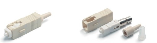 Hyperline Разъем клеевой SC, MM (для многомодового кабеля), 0.9 мм, simplex, (белый)