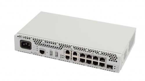 Eltex Сервисный маршрутизатор ESR-12VF: 8хEthernet 10/100/1000 Base-T; 1х1000Base-X (SFP); 1хRS-232 (RJ-45); 2 порта USB