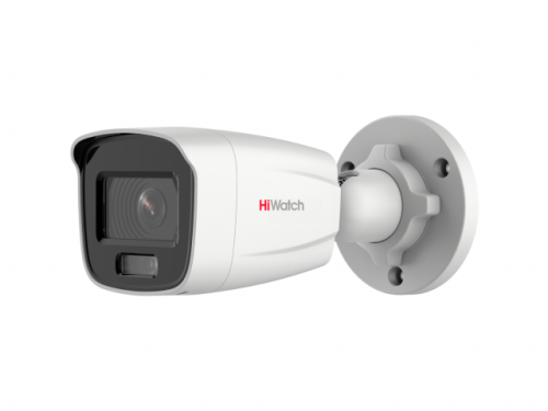 HiWatch IP-камера DS-I450L (2.8 mm) 4Мп уличная цилиндрическая с LED-подсветкой до 30м и технологией ColorVu