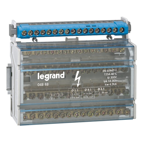 Legrand Кросс-модуль 4Pх15 контакт 125А