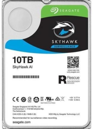 Жесткий диск HDD Seagate Original SATA-III 10Tb SkyHawkAI (7200rpm) 256Mb 3.5"