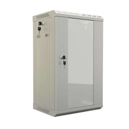 Hyperline Шкаф настенный 10'', 6U, 366,5х390х300, уст, размер 254 мм со стеклянной дверью, открывающиеся стенки, возможн