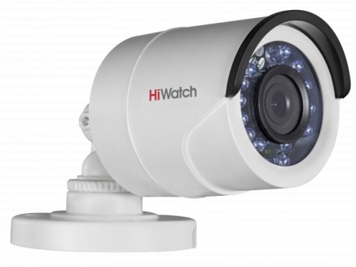 HiWatch Камера HD-TVI DS-T200P (3.6 mm) 2Мп уличная цилиндрическая с ИК-подсветкой до 20м и технологией PoC
