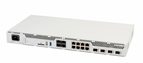 Eltex Сервисный маршрутизатор ESR-21: 8хEthernet 10/100/1000 Base-T; 4хEthernet 10/100/1000 Base-X (SFP); 1xRS-232 (RJ-4