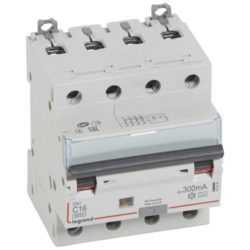 Legrand Выключатель автоматический дифференциального тока DX3 4П C16А 300MA-A