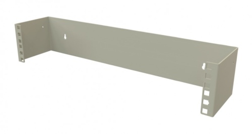 Hyperline Кронштейн настенный для 19" оборудования, высота 2U, глубина 110 мм фиксированный, цвет серый (RAL 7035)