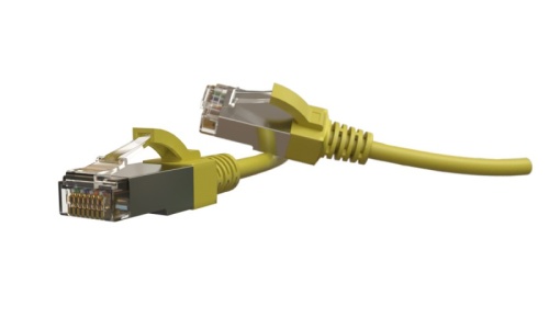 Hyperline Патч-корд S/FTP, экранированный, категория 6 (100% Fluke Component Tested), 28AWG, LSZH, 5 м, желтый