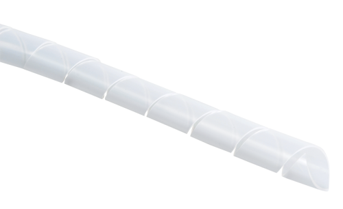Спираль монтажная пластиковая, номинальный диаметр 15мм, цвет белый, упаковка 10м