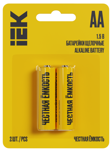 IEK Батарейка щелоч. Alkaline LR06/AA (2шт/блистер)