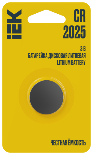 IEK Батарейка дисковая литиевая CR2025 (1шт/блистер)