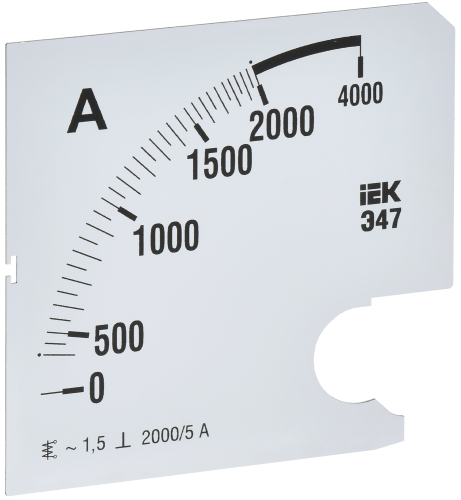 IEK Шкала смен. для амперметра Э47 2000/5А-1,5 96х96мм