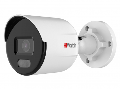 HiWatch 2Мп уличная цилиндрическая IP-камера с LED-подсветкой до 30м и технологией ColorVu